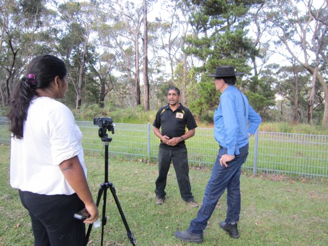 Sheena Kitchener, Dean Kelly and Peter Read at Appin Massacre Memorial 2012